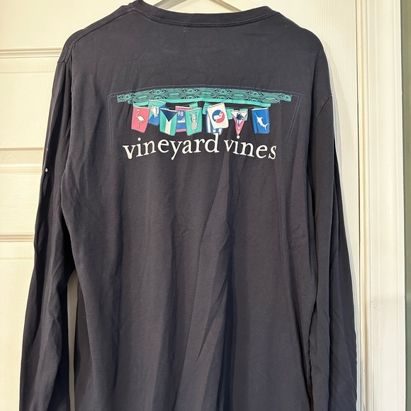 Vineyard Vines Navy Long Sleeve Tee - Picture 1 of 2